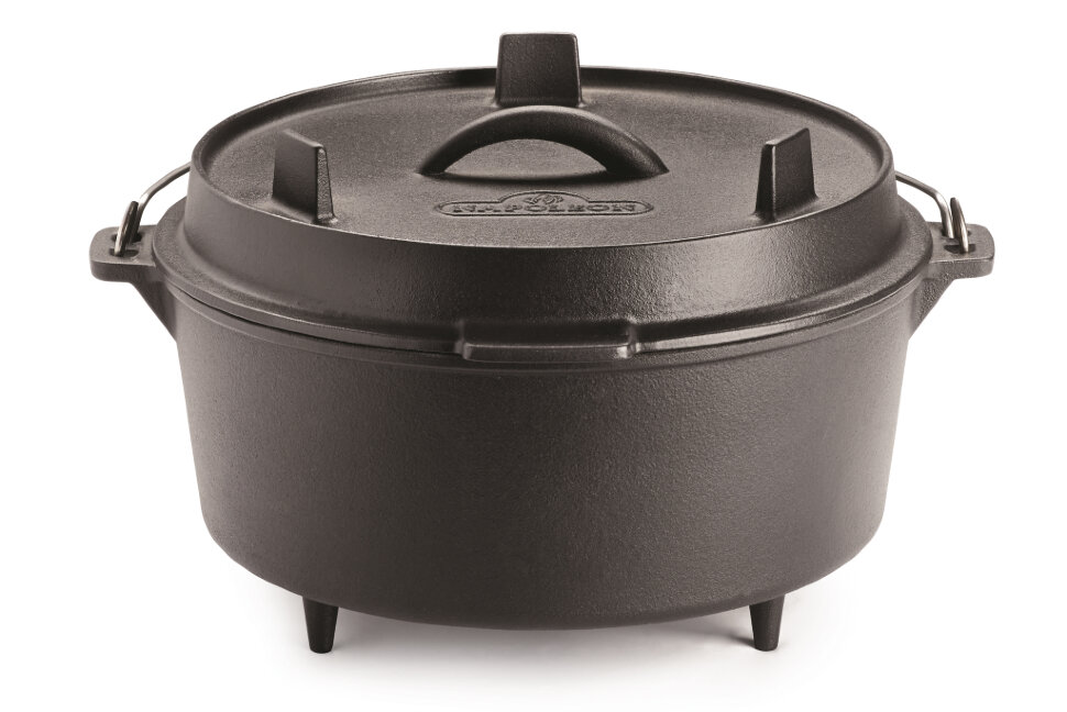 Чугунная голландская печь "2 в 1"